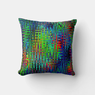 Rainbow Chevron Abstract Cushion