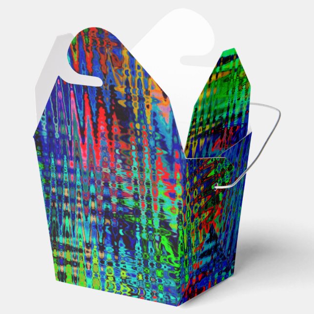 Rainbow Chevron Abstract Favour Box (Opened)