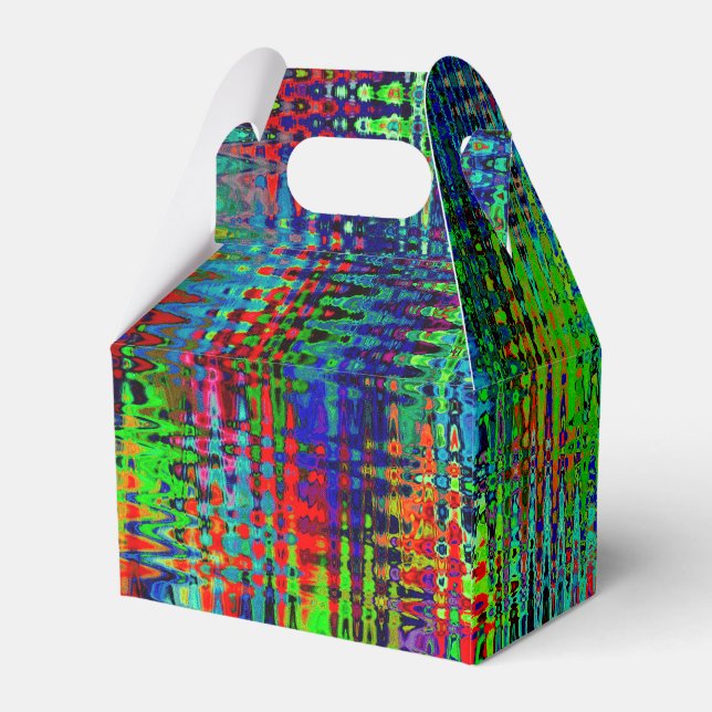 Rainbow Chevron Abstract Favour Box (Back Side)