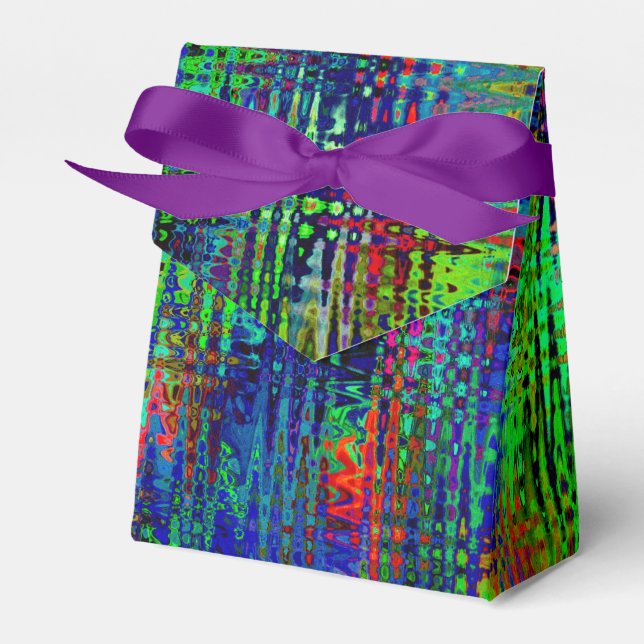 Rainbow Chevron Abstract Favour Box (Front Side)