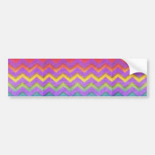 Rainbow Chevron by Shirley Taylor Bumper Sticker