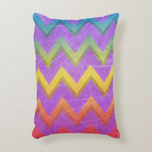 Rainbow Chevron by Shirley Taylor Decorative Cushion