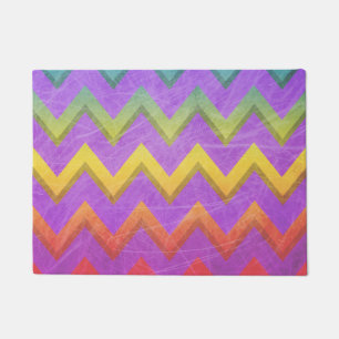 Rainbow Chevron by Shirley Taylor Doormat