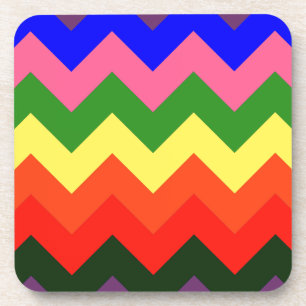 rainbow chevron coaster