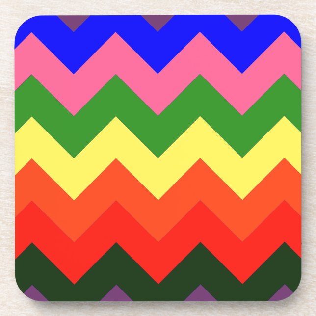 rainbow chevron coaster (Front)
