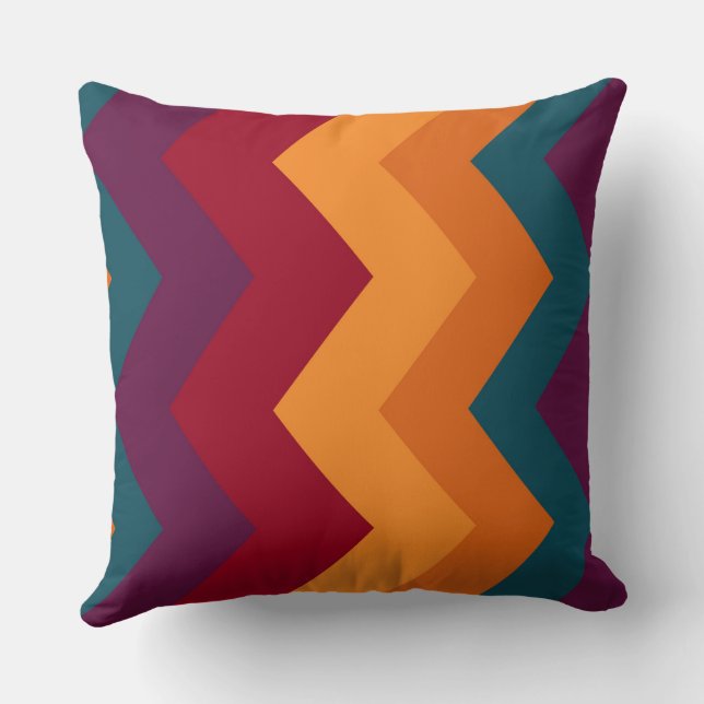 Rainbow chevron Pattern Cushion (Back)