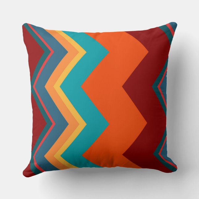 Rainbow chevron Pattern Cushion (Back)