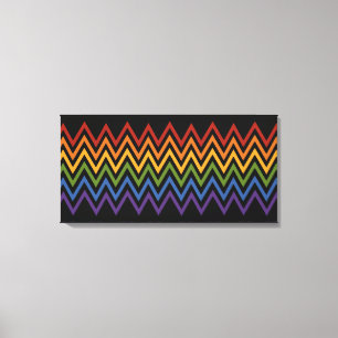Rainbow Chevron Pattern custom canvas print