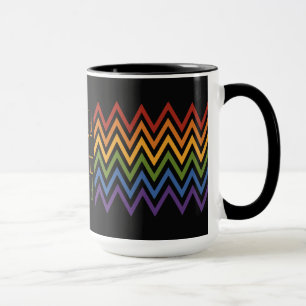Rainbow Chevron Pattern custom mugs