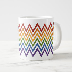Rainbow Chevron Pattern custom mugs