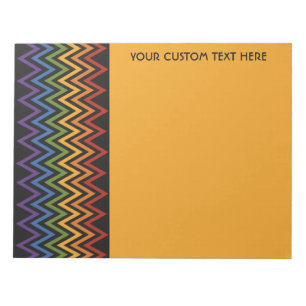 Rainbow Chevron Pattern custom notepad