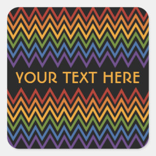 Rainbow Chevron Pattern custom stickers