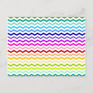 Rainbow chevron postcard