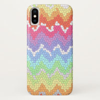 Rainbow chevron Stained glass Colourful Abstract