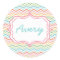 Rainbow Chevron STripe  Modern birthday Sticker