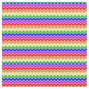 Rainbow Chevron Stripes Colourful Fabric