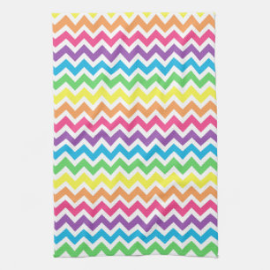 Rainbow Chevron Tea Towel