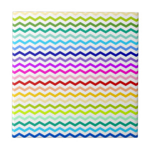 Rainbow chevron tile
