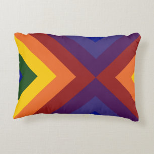 Rainbow Chevrons Decorative Cushion