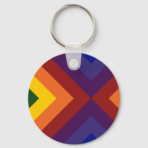 Rainbow Chevrons Key Ring