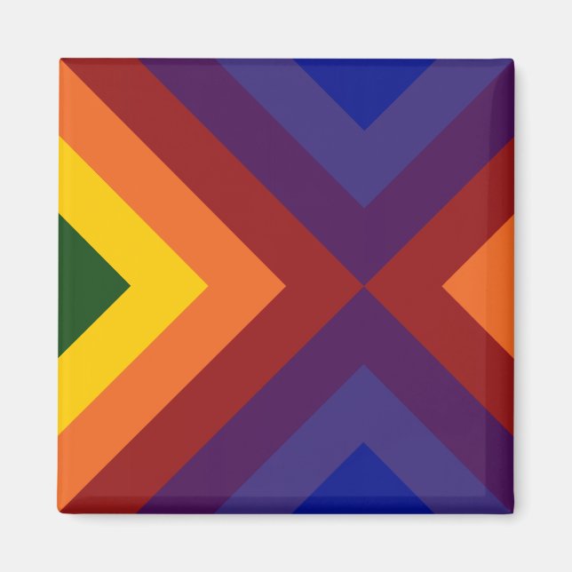Rainbow Chevrons Magnet (Front)