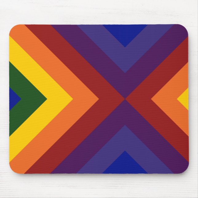 Rainbow Chevrons Mouse Mat (Front)