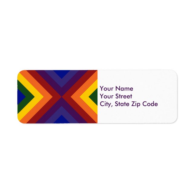 Rainbow Chevrons return address label (Front)