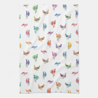 Rainbow Chicken Tea Towel