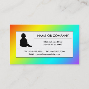 rainbow childcare business card