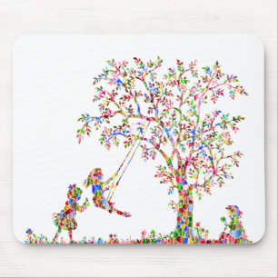 Rainbow Children Mouse Mat