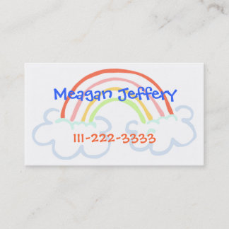 Rainbow children's calling card