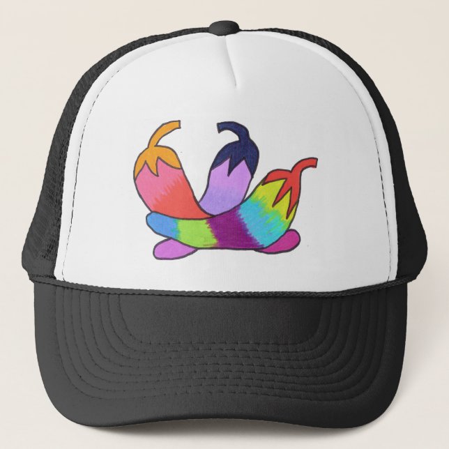 Rainbow Chilli Peppers Trucker Hat (Front)
