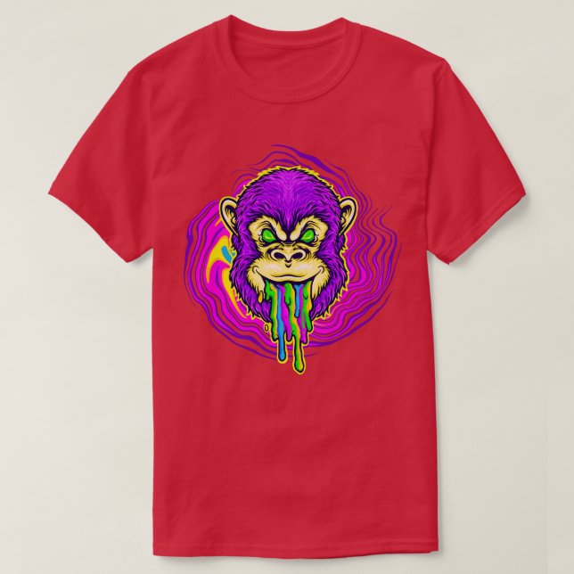 Rainbow Chimp Drool T-Shirt (Design Front)