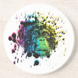 Rainbow Chimpanzee Coaster