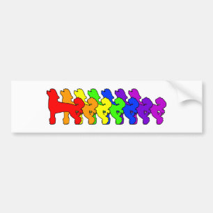 Rainbow Chinese Crested Bumper Sticker