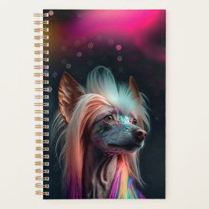 Rainbow Chinese Crested Dog Planner