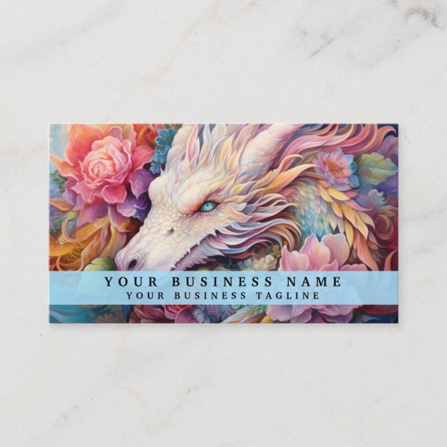 Rainbow Chinese Dragon Business Card (Front)