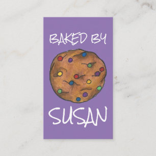 Rainbow Chocolate Chip Cookie Baked By Bakery Food Business Card