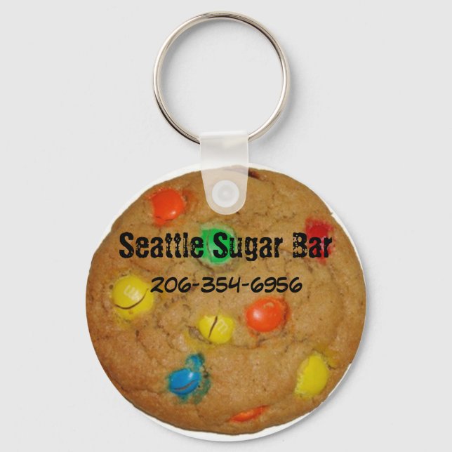 Rainbow chocolate Chip Cookie Key Chain (Front)