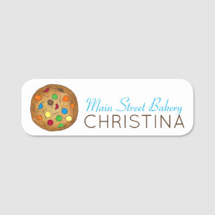 Rainbow Chocolate Chip Cookies Bakery Bake Shop Name Tag