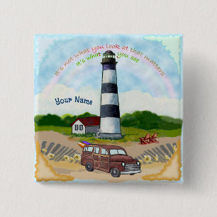 Rainbow Choice Lighthouse 15 Cm Square Badge