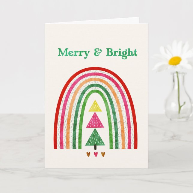 Rainbow Christmas  Card (Small Plant)