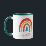 Rainbow Christmas colourful cute fun personalised Mug<br><div class="desc">Rainbow Christmas tree colourful cute fun personalised matching gift.</div>
