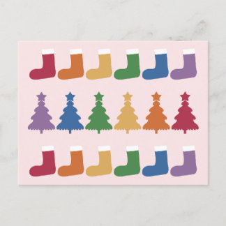 Rainbow Christmas Tree #2 Postcard