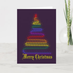 Rainbow Christmas Tree Holiday Card