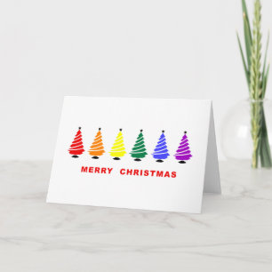 Rainbow Christmas Tree Holiday Card