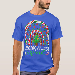 Rainbow Christmas Tree Oncology Nurse Squad Merry T-Shirt