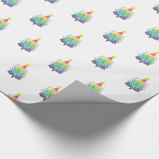 Rainbow Christmas Tree Wrapping Paper