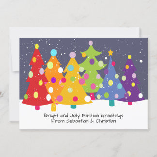 Rainbow Christmas Trees Gay Pride LGBT Announcement