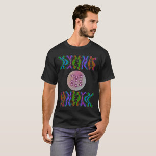 Rainbow chromosome & molecular lattice science art T-Shirt